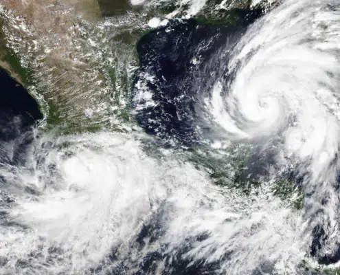 Hurricane Helene satellite image before landfall. Registration services for FEMA contractors with the Federal Contracting Services.